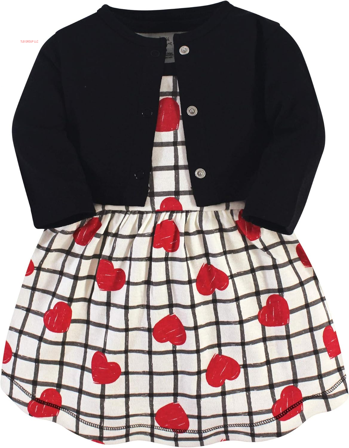 Baby Girl Organic Cotton Dress and Cardigan