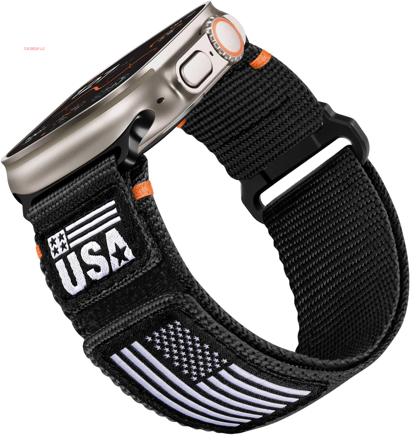 Rugged Nylon Compatible with Apple Watch Bands for Men, Sport Workout Band Soft Wristbands for Iwatch Ultra Strap 49Mm Series 10 46Mm 9/8/7 45Mm SE2/6/SE/5/4 44Mm 3/2/1 42Mm, Black, Medium