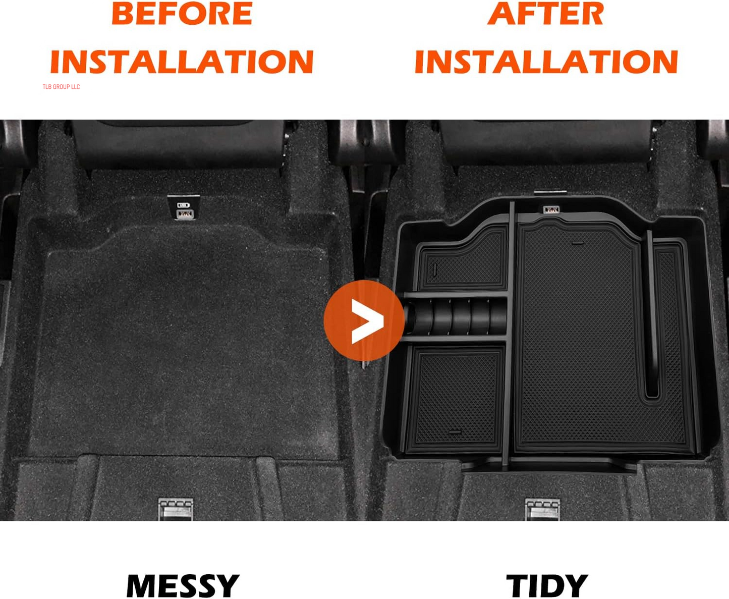 Center Console Organizer Fits for Dodge RAM 2025 2024 2023 2022 2021 2020 2019 1500 2500 3500 Accessories Interior Storage Box Armrest Storage Tray (Black)