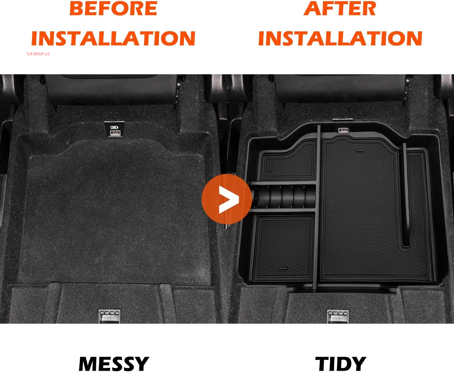 Center Console Organizer Fits for Dodge RAM 2025 2024 2023 2022 2021 2020 2019 1500 2500 3500 Accessories Interior Storage Box Armrest Storage Tray (Black)