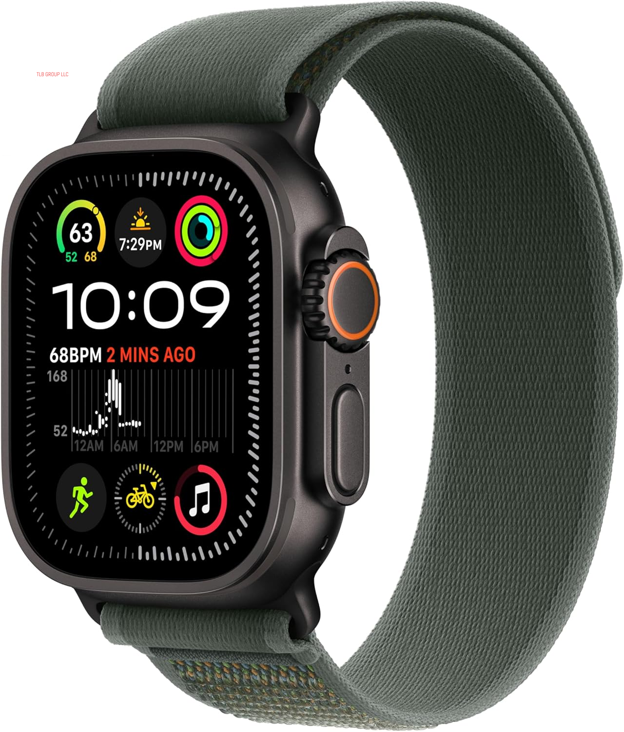 Watch Band - Trail Loop (49Mm) - Green with Black Titanium Finish - M/L