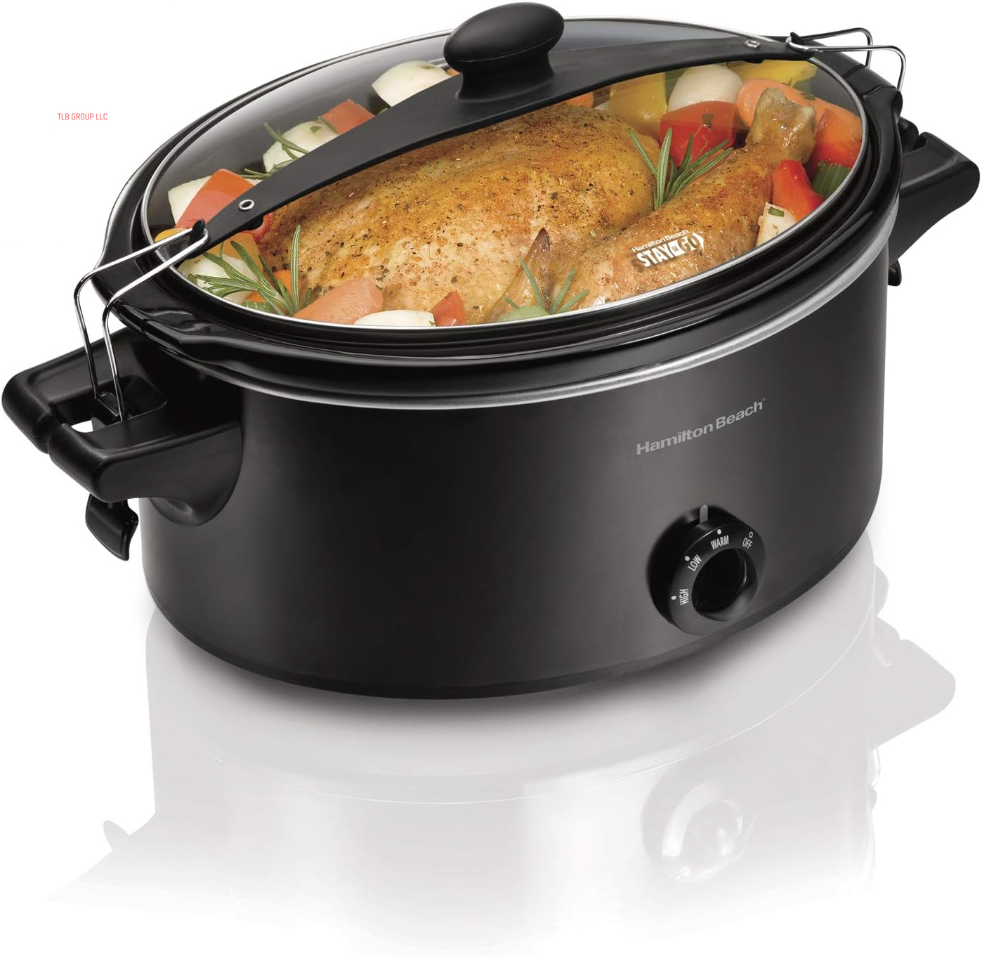 Slow Cooker, Extra Large 10 Quart, Stay or Go Portable with Lid Lock, Dishwasher Safe Crock, Black (33195) TRUCK DRIVER