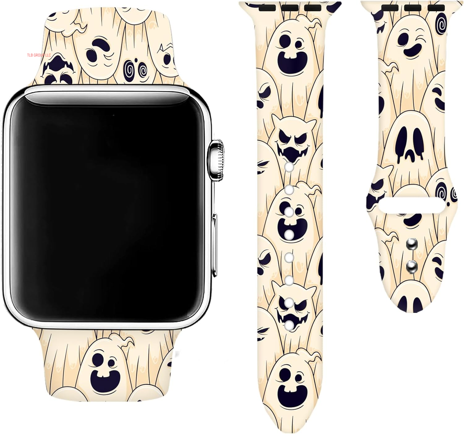 Halloween Watch Band Compatible with Apple Watch 38Mm 40Mm 41Mm 42Mm 44Mm 45Mm for Women Men,Adjustable Replaceable Silicone Smartwatch Straps for Iwatch Series SE 9 8 7 6 5 4 3 2 1