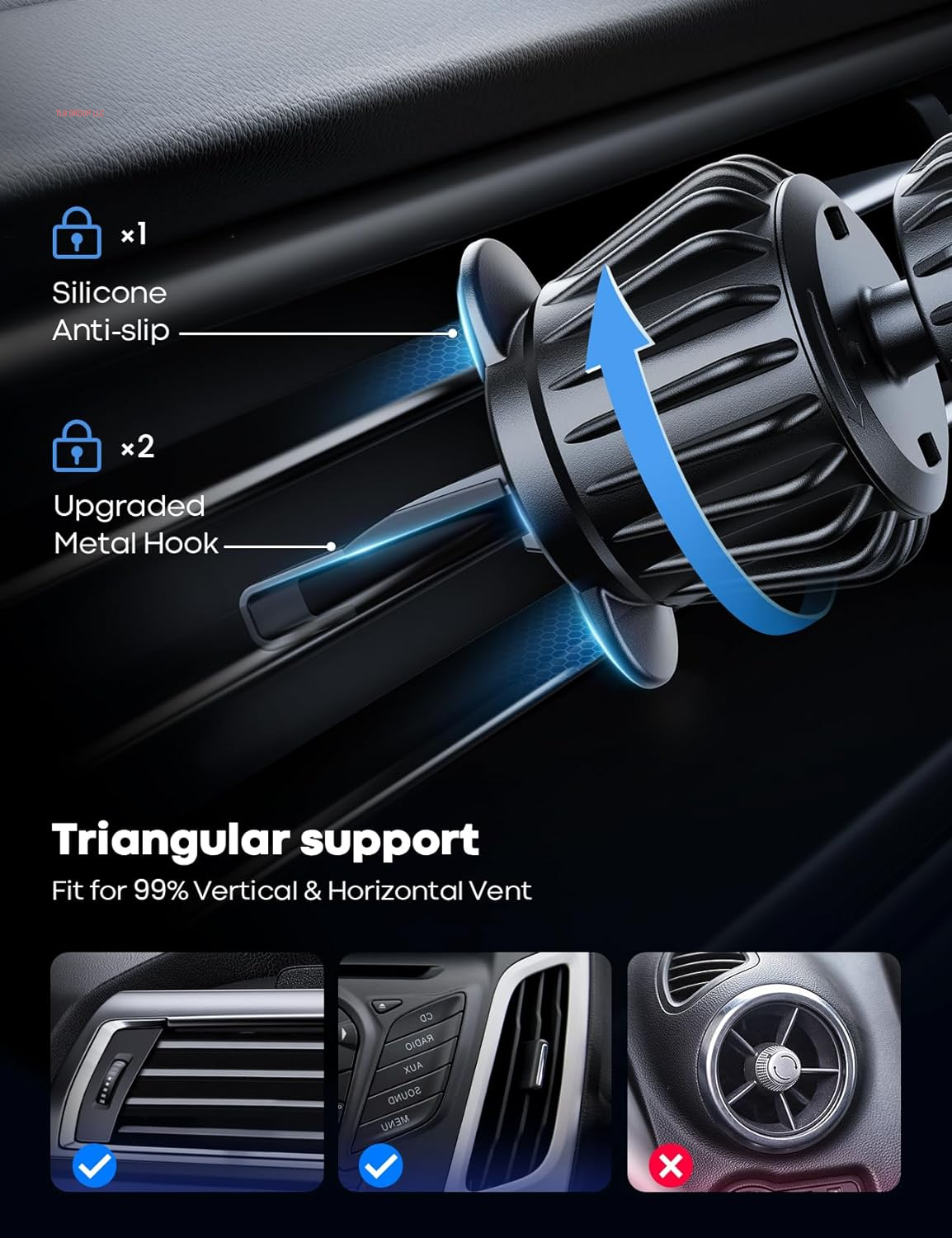 for Magsafe Car Mount - [20 Super Magnets] Magnetic Car Phone Mount, Air Vent Phone Holder Car, Hands Free Cell Phone Holder Clip Fit Iphone 16 15 14 13 Pro plus Max