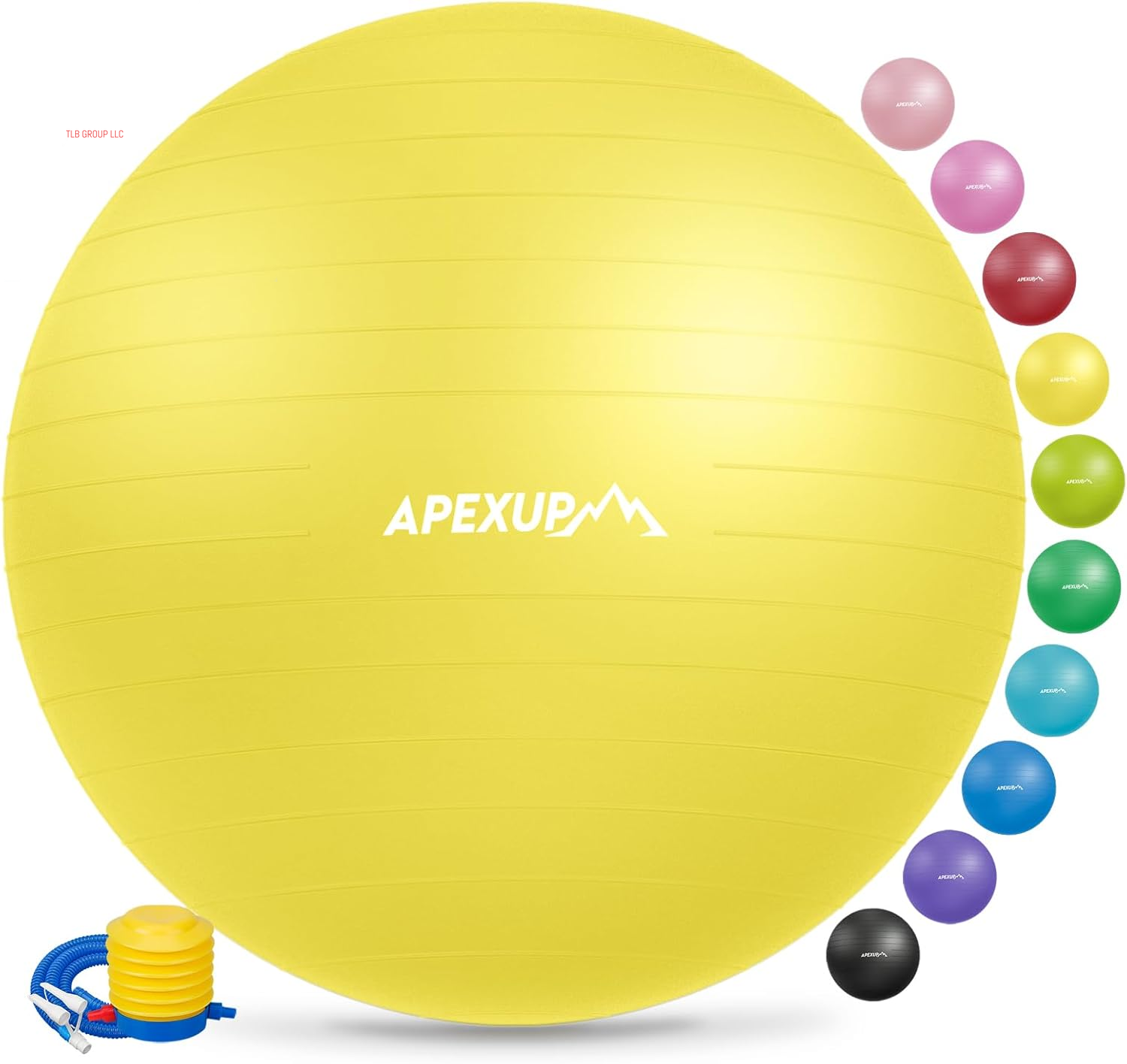 Yoga & Pilates Ball - anti Slip Heavy Duty Gym Ball for Fitness, Balance & Core Workout
