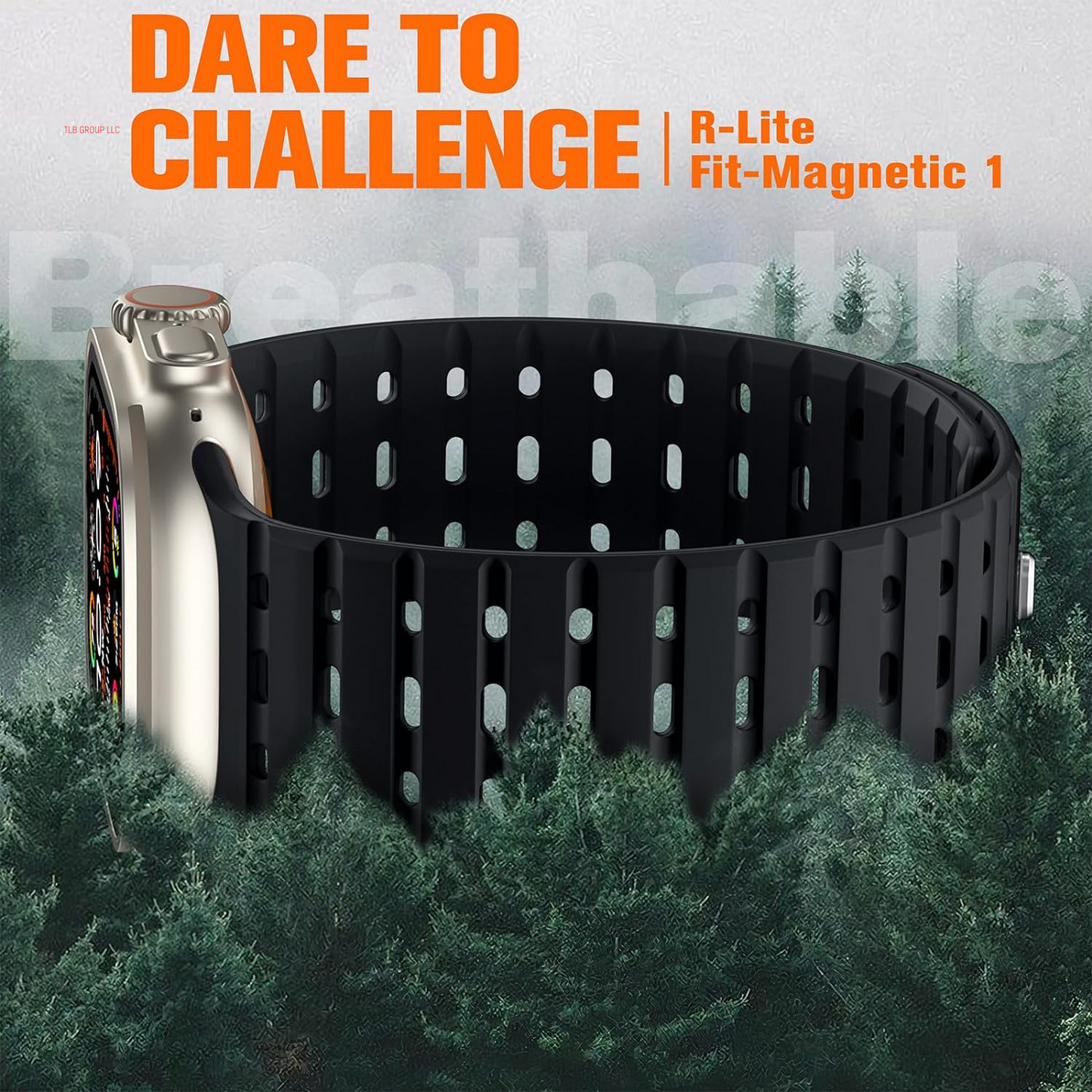 R-Lite Fit + R-Steel Sport Magnetic Band & Silicone Band Compatible with Apple Watch Ultra 2/Ultra (49Mm/46Mm/45Mm/44Mm/42Mm) (3/2/1)