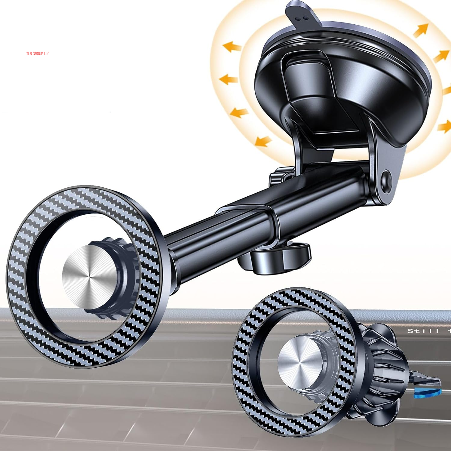 For Magsafe Car Mount【Windshield+Vent+Dash】Vacuum Magnetic Phone Holder for Car Phone Holder Mount Cell Phone Holders for Your Car Accessories Suction Cup Stand for Iphone 16 Pro Max 15 14 13 12 Plus