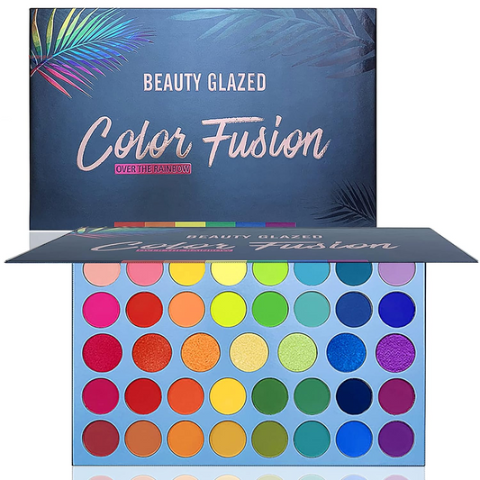 Color Fusion Eyeshadow Palette Highly Pigmented 39 Shades Pink Purple Matte and Shimmers Makeup Palette, Blendable Waterproof Eye Shadow, No Flaking, Little Fall Out, Stay Long, Hard Smudge, Cruelty- Free Makeup Pallet, Full Face Eye Make up for Beginners Any Skin Tones Shading and Contouring