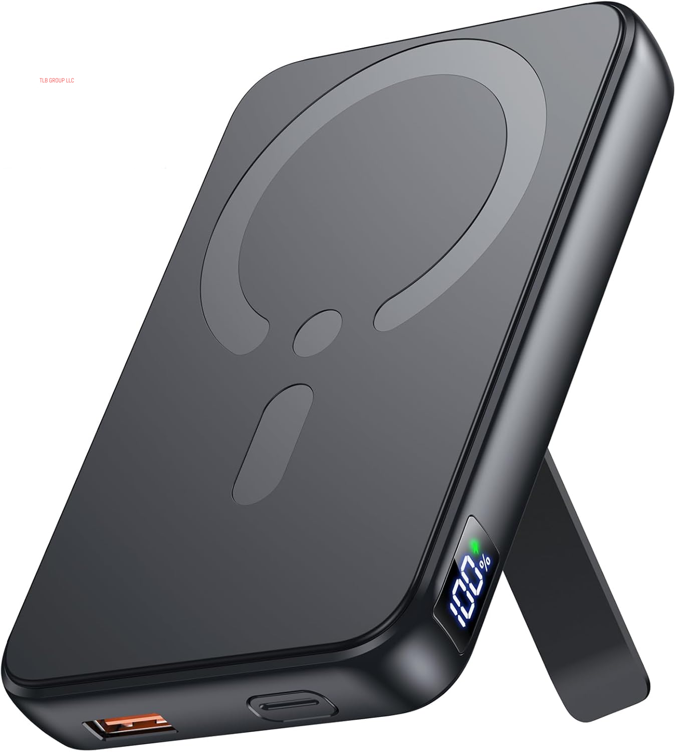 For Magsafe Portable Charger, 12000Mah Wireless Magnetic Power Bank with Stand and USB C In/Out Fast Charging, for Magsafe Battery Pack Compatible with Iphone 15/14/13/12 Pro/Pro Max Series-Black