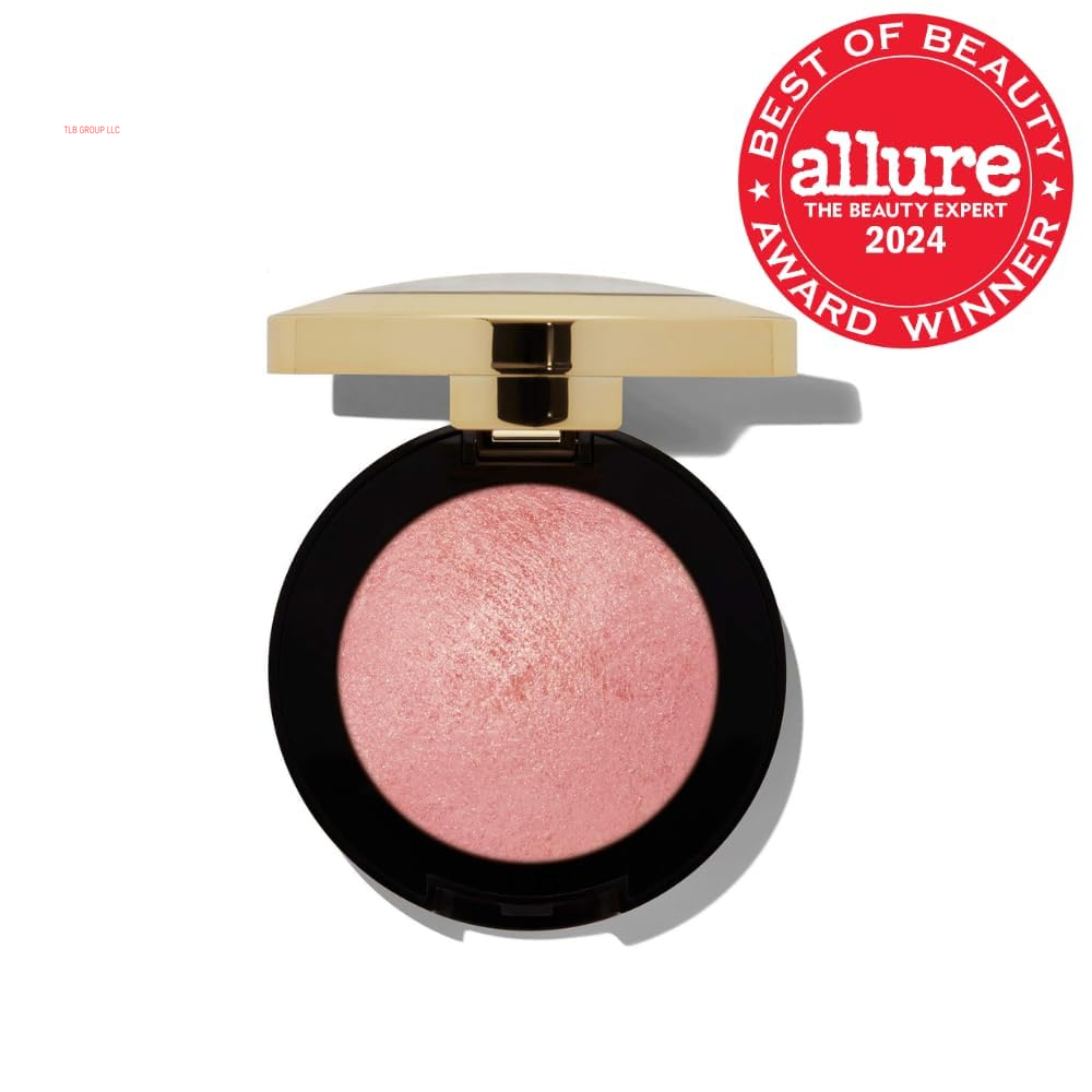 Baked Blush, Powder Blush for Cheeks, Cruelty Free Makeup - Shape, Contour & Highlight Face for a Shimmery or Matte Finish -Dolce Pink