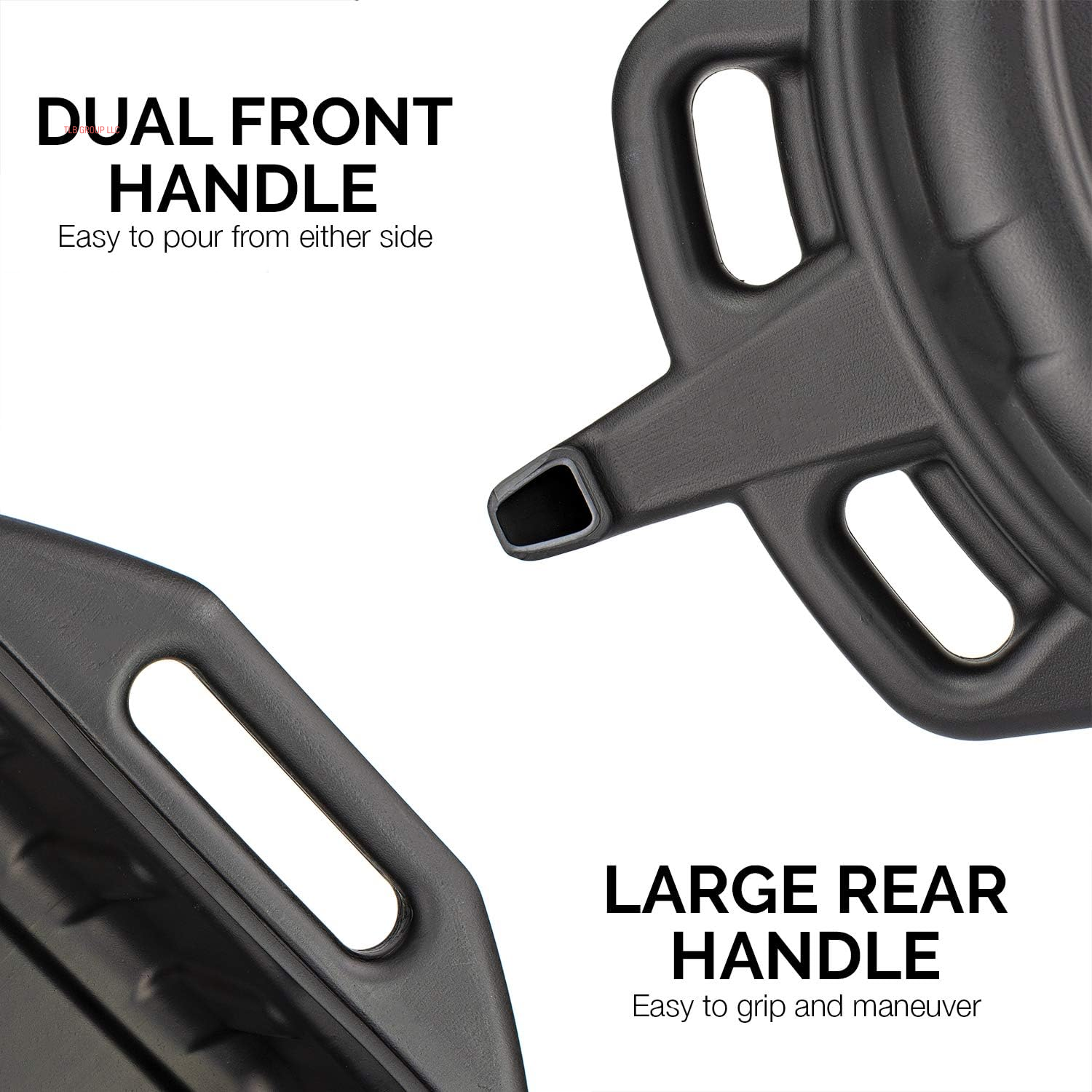 20762A Oil Drain Pan | Black Plastic anti Splash | Motor Oil Drip Catcher Pan | 2 Gallon (8L) Capacity