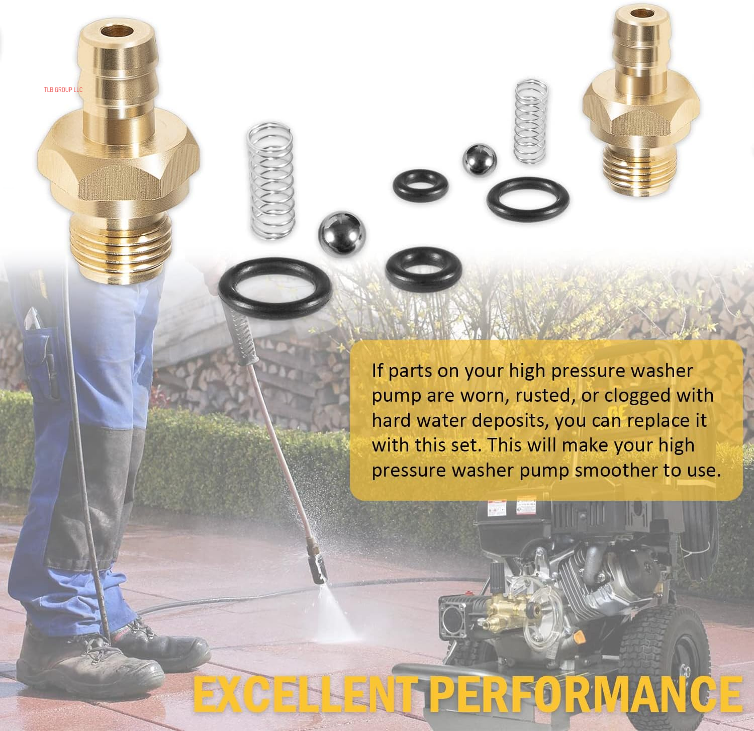 Pressure Washer Chemical Soap Injector Kit for Briggs and Stratton, Homelite, Ryobi and Husky Replaces 190593GS 190635GS and 203640GS (2 Set)