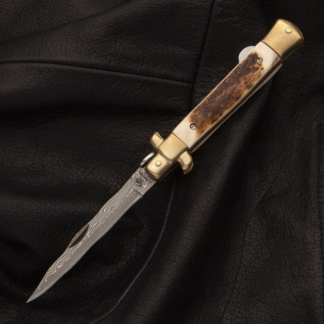 Hen & Rooster Damascus Stiletto - 6-7/8"