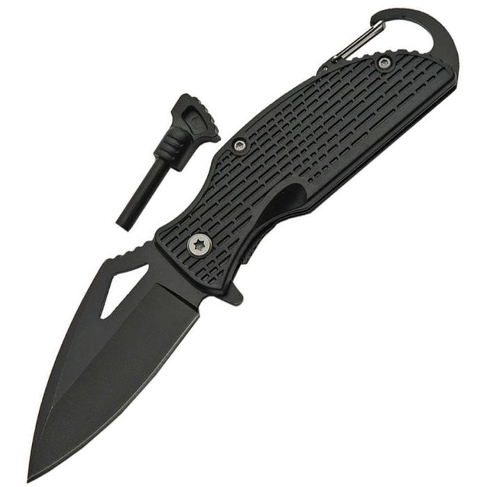 China Made Camping Linerlock Black