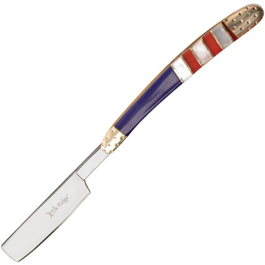Elk Ridge Folding Razor Red White Blue