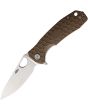 Honey Badger Knives Large Leaf Linerlock Tan