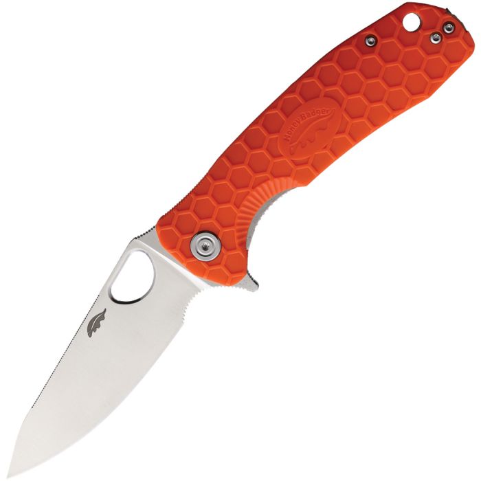 Honey Badger Knives Large Leaf Linerlock Orange