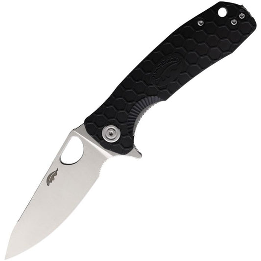 Honey Badger Knives Medium Leaf Linerlock Black