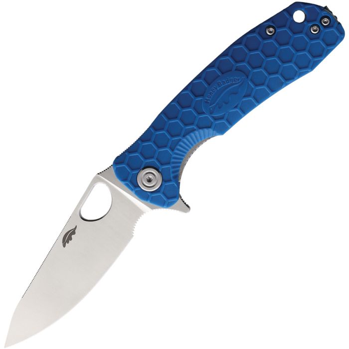 Honey Badger Knives Medium Leaf Linerlock Blue