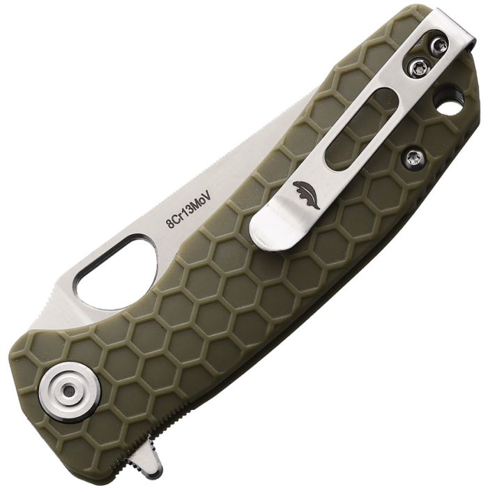 Honey Badger Knives Small Leaf Linerlock Green