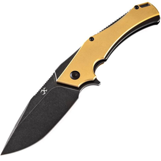 Kansept Knives Hellx Framelock D2 Brass