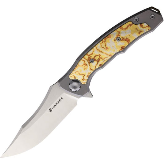 Maxace Halictus Framelock Mokume