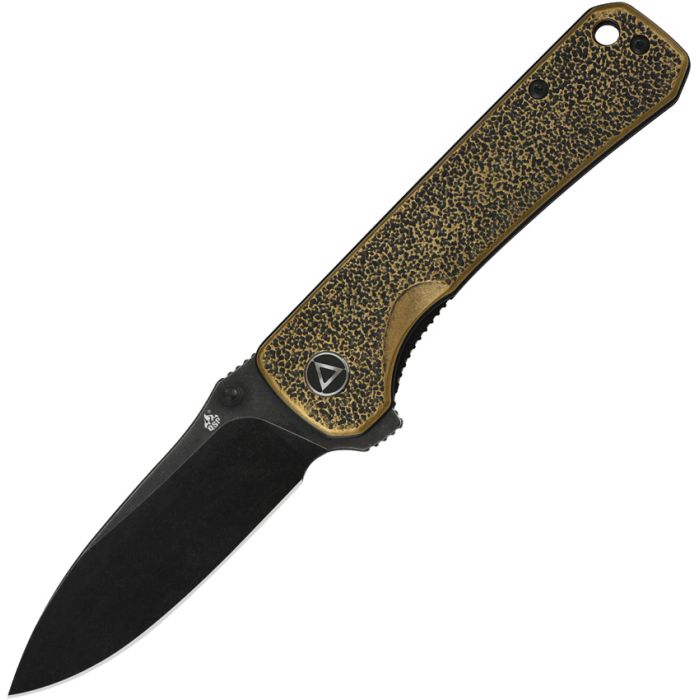 QSP Knife Hawk Linerlock Brass Black