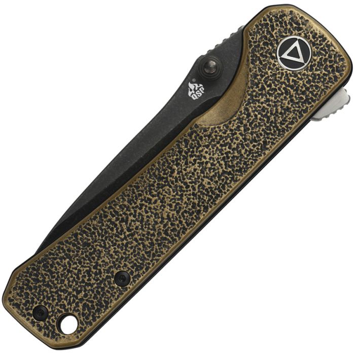 QSP Knife Hawk Linerlock Brass Black