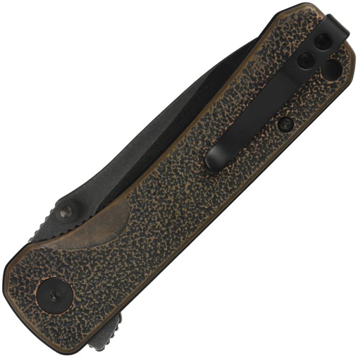 QSP Knife Hawk Linerlock Copper Black