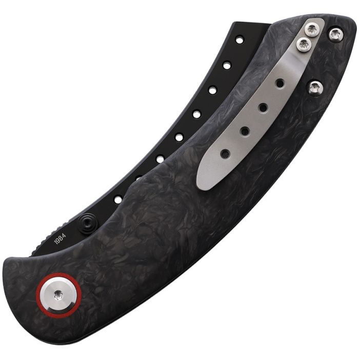 Red Horse Knife Works Hell Razor Linerlock Blk CF