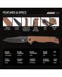 StatGear Ausus-Slim Linerlock Brown