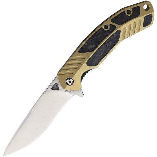 V NIVES Tectonic Linerlock CF Gold